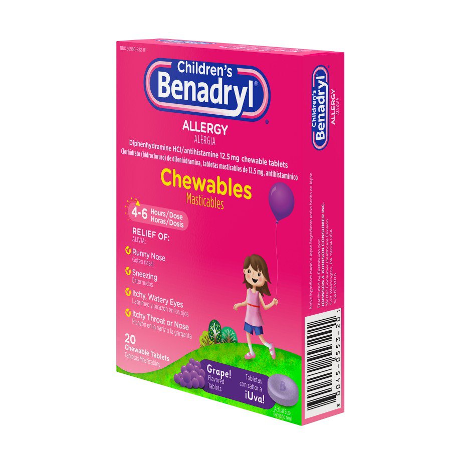 Children's chewable benadryl dosage for dogs hotsell