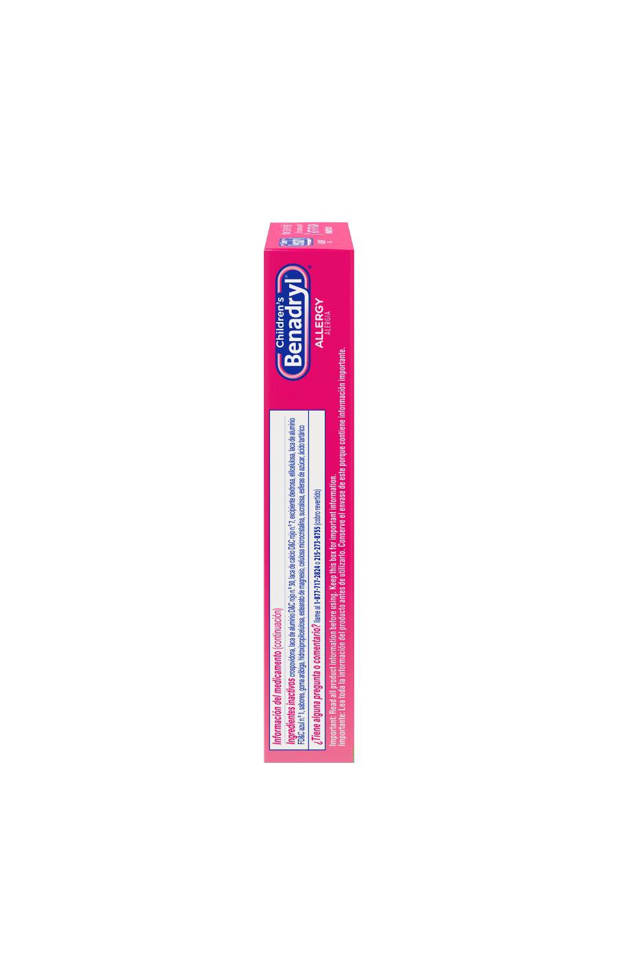 Benadryl Children's Allergy Chewables Grape Shop Sinus & Allergy at