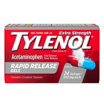Tylenol Rapid Release Gelcaps, 24 ct