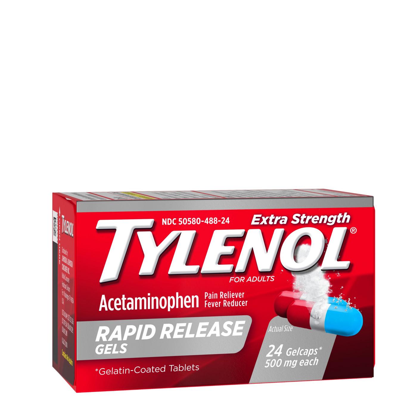 Tylenol Rapid Release Gelcaps; image 2 of 8