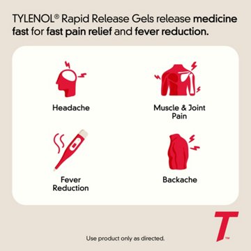 Tylenol Rapid Release Gelcaps, 24 ct