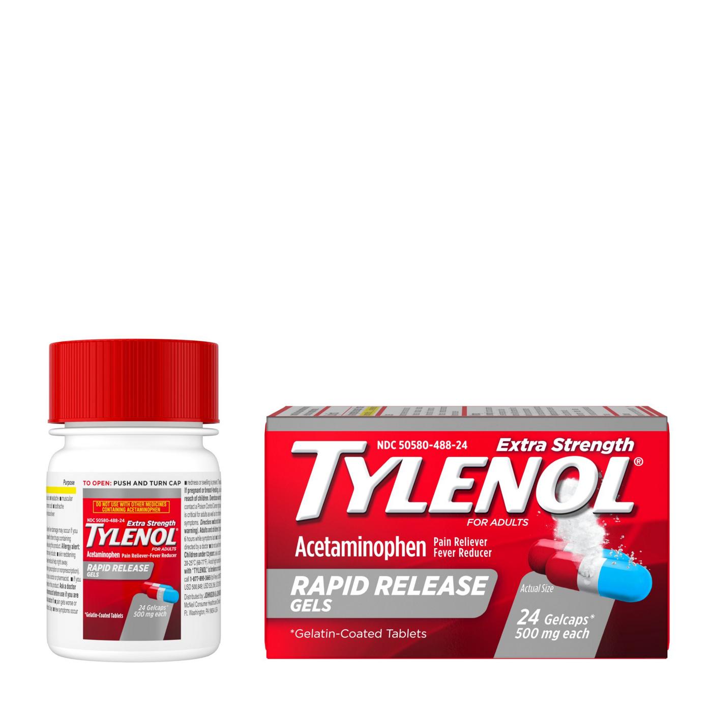 Tylenol Rapid Release Gelcaps; image 7 of 8