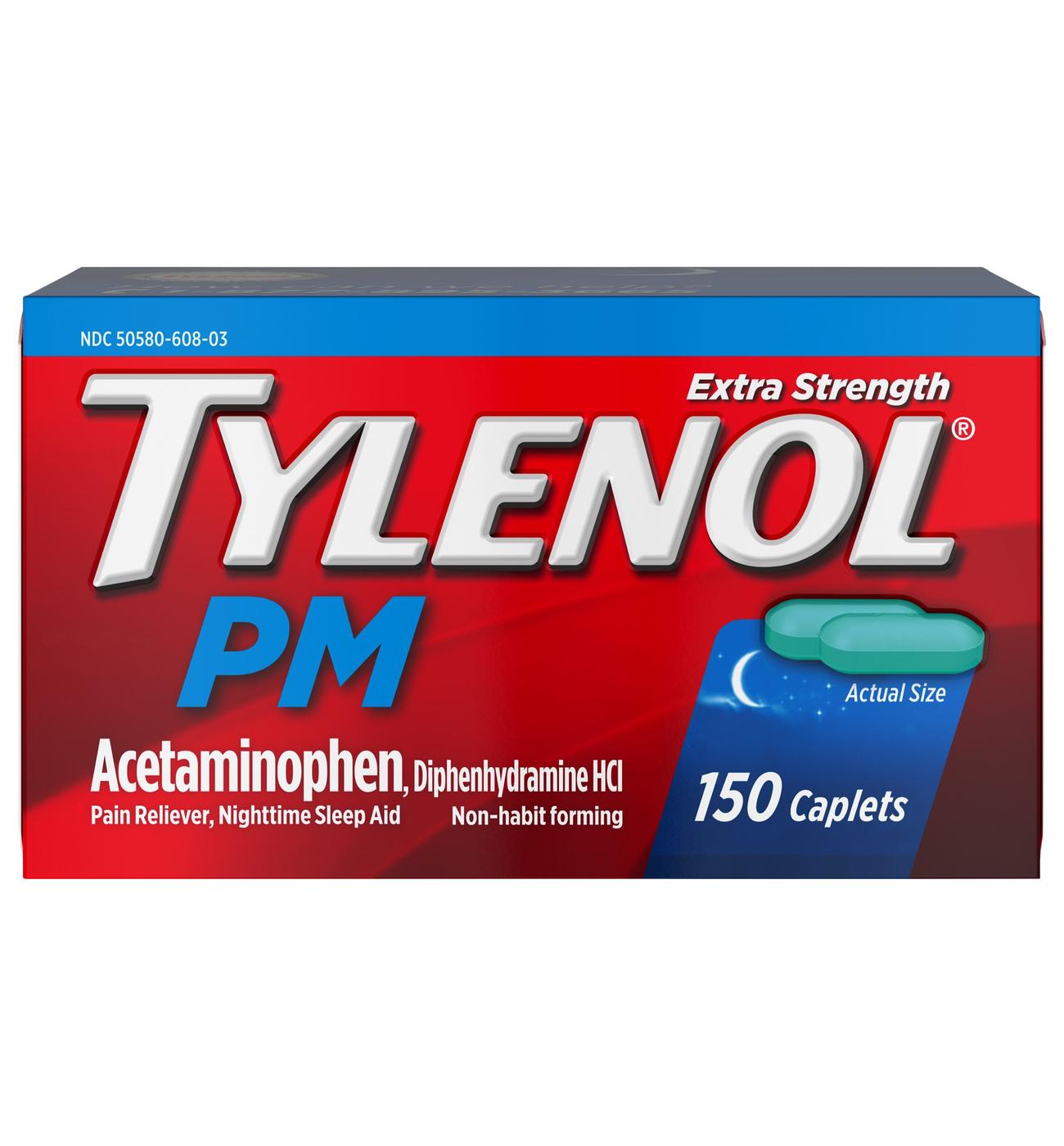 Tylenol PM Extra Strength Caplets; image 1 of 8