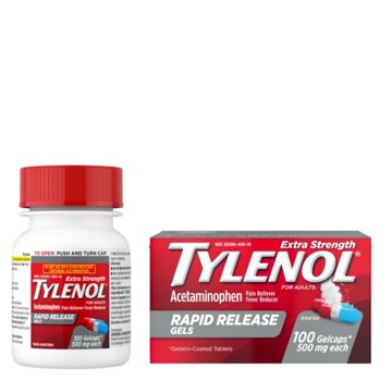 Tylenol Rapid Release Gelcaps, 100 ct