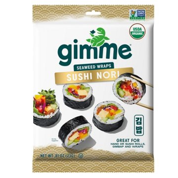 gimme Organic Sushi Nori Seaweed Wraps, 9 ct