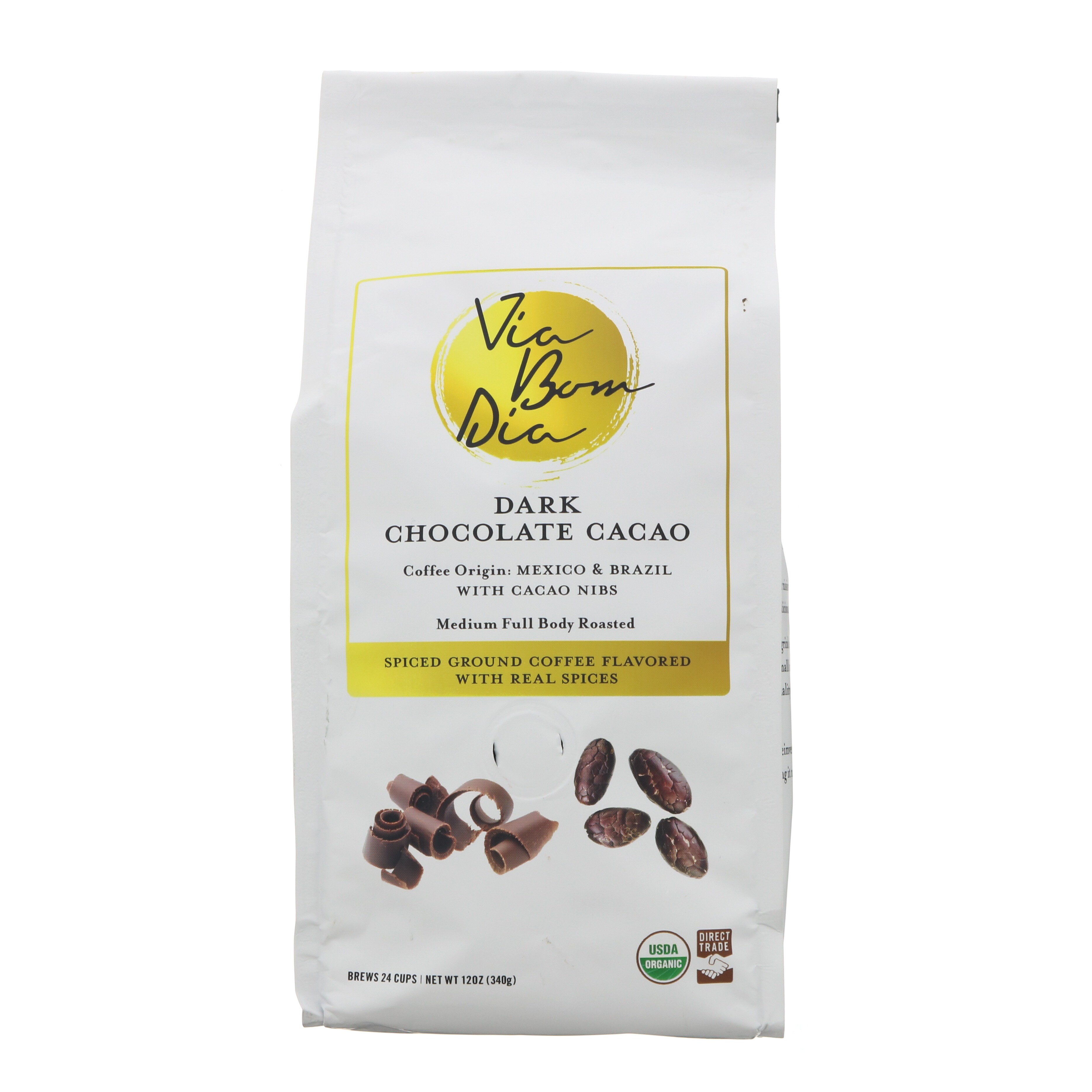 Via Bom Dia Dark Chocolate Cacao Medium Roast Ground Coffee - Shop Coffee  at H-E-B