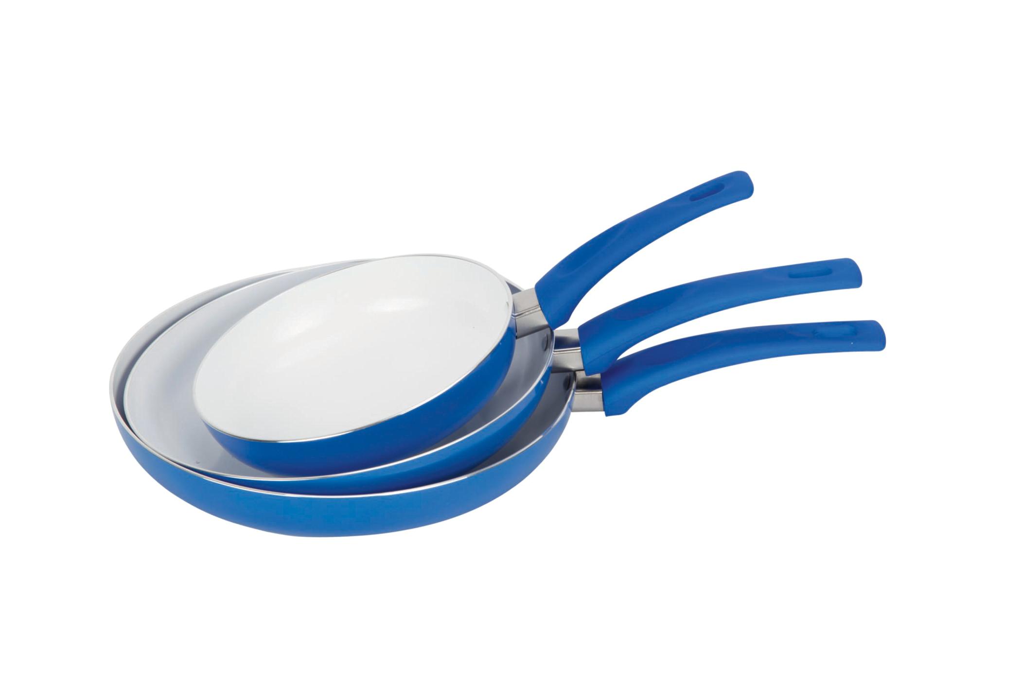 chefstyle Ceramic Non-Stick Cobalt Blue Aluminum Fry Pan Set; image 1 of 2