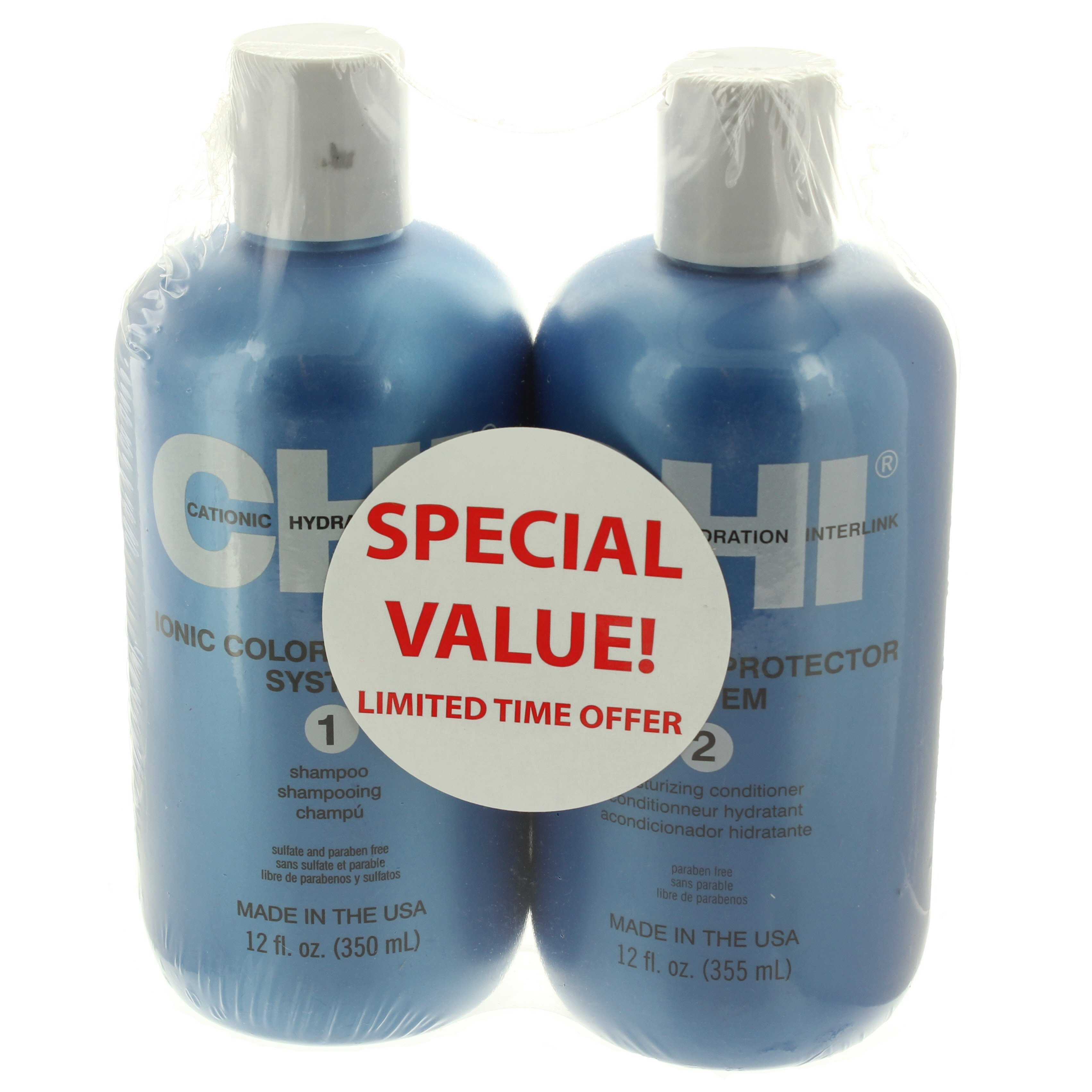 CHI Ionic Color Protector System Duo 12 oz Shampoo & Conditioner - Shop