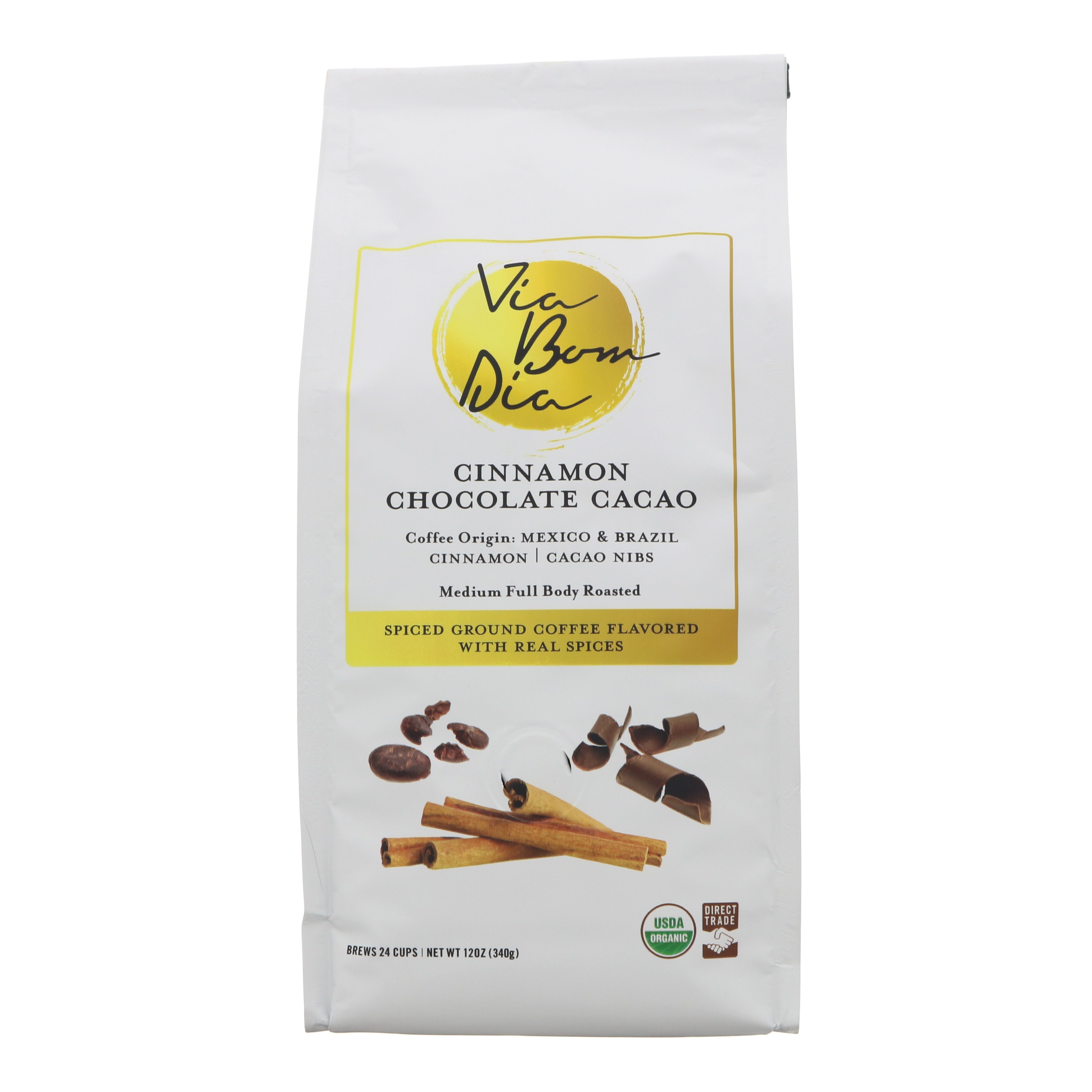 Via Bom Dia Cinnamon Chocolate Cacao Ground Coffee - Shop Coffee at H-E-B