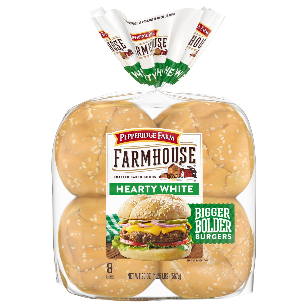 Pepperidge Farm Farmhouse Hearty White Buns - Shop Bread At H-E-B