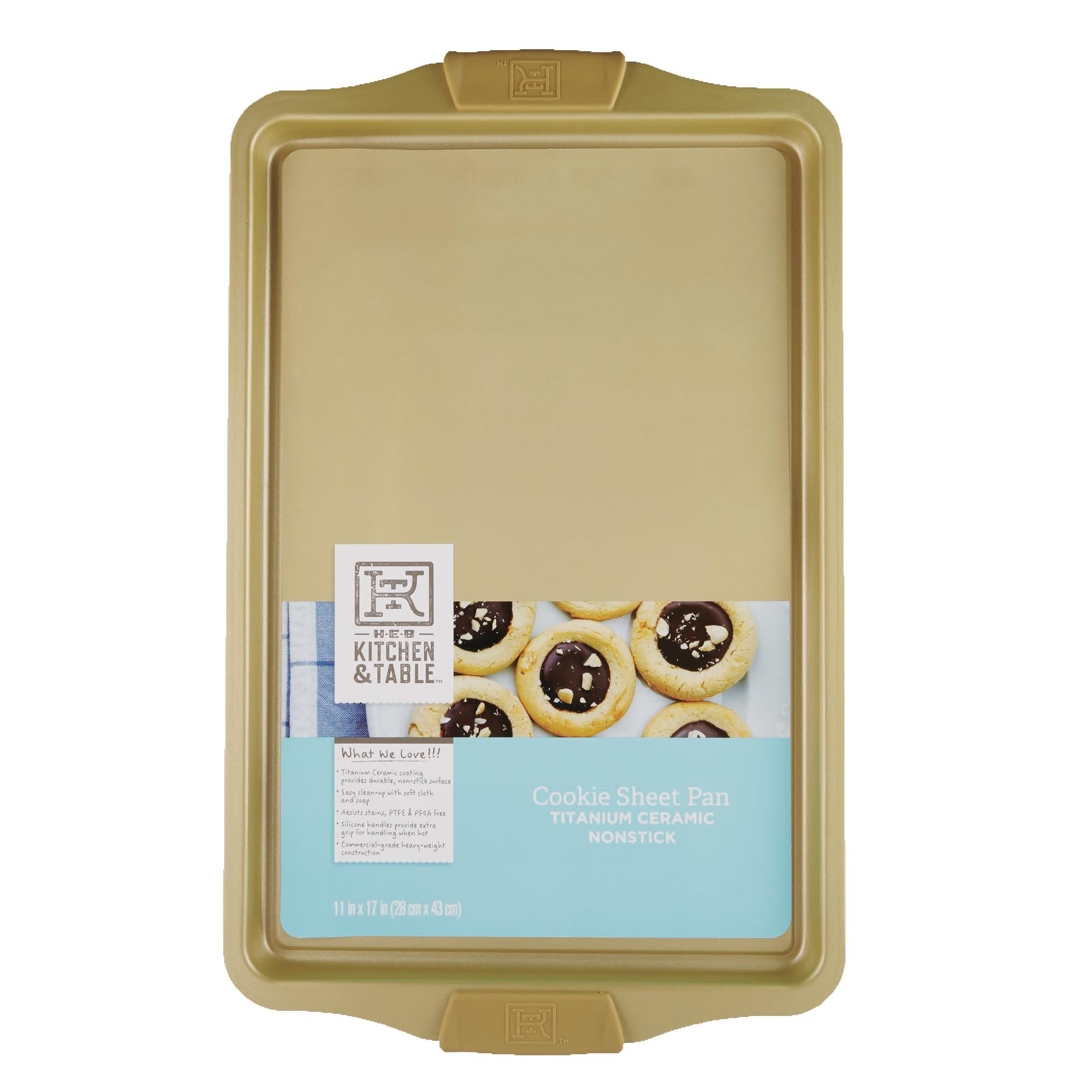 Kitchen & Table Titanium Ceramic Gold Cookie Sheet - Shop Pans & Dishes at  H-E-B