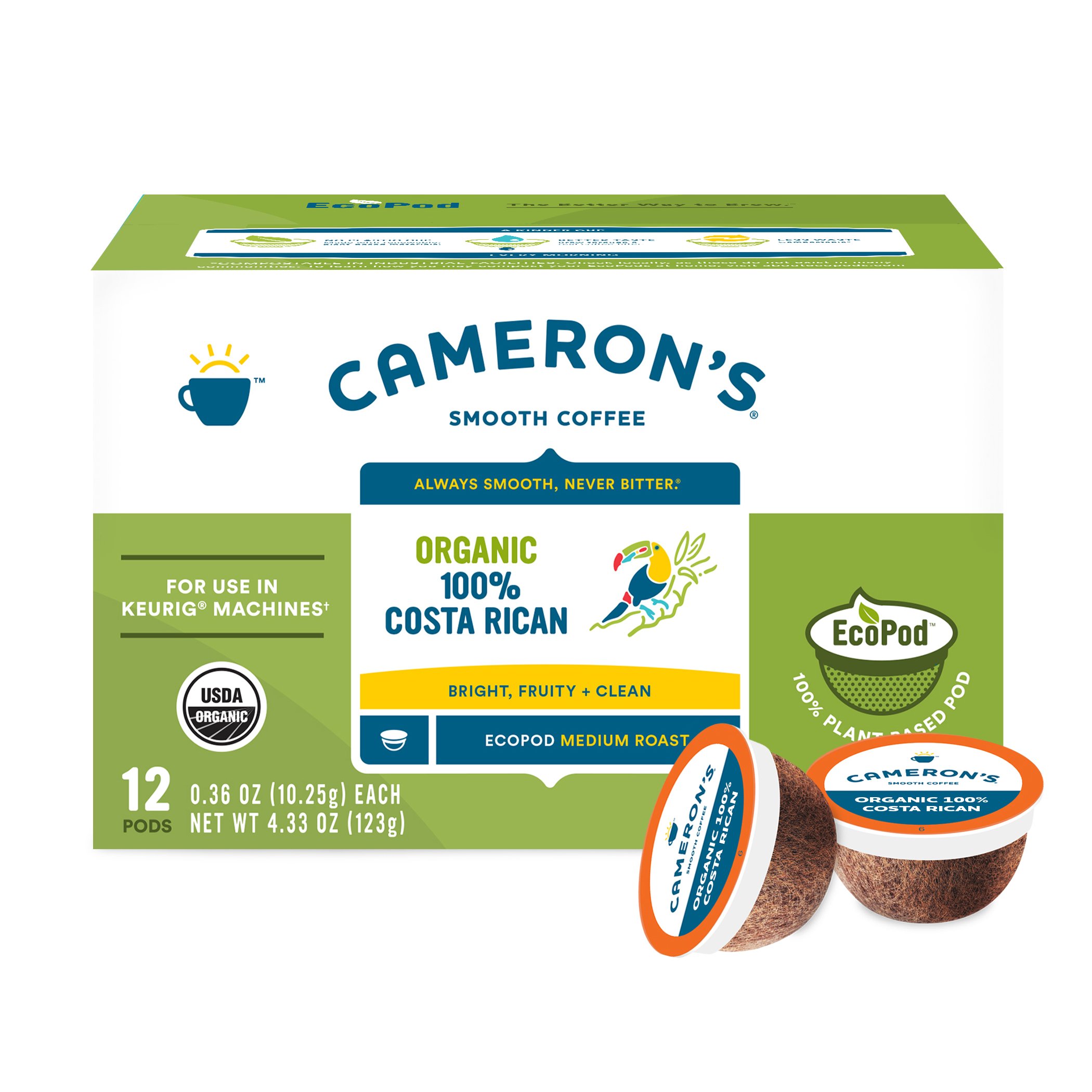 Cameron s Organic Costa Rican Medium Roast Single Serve Eco Coffee Pods Shop Coffee at H E B