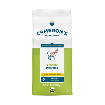 Cameron's Organic Peruvian Light Roast Whole Bean Coffee