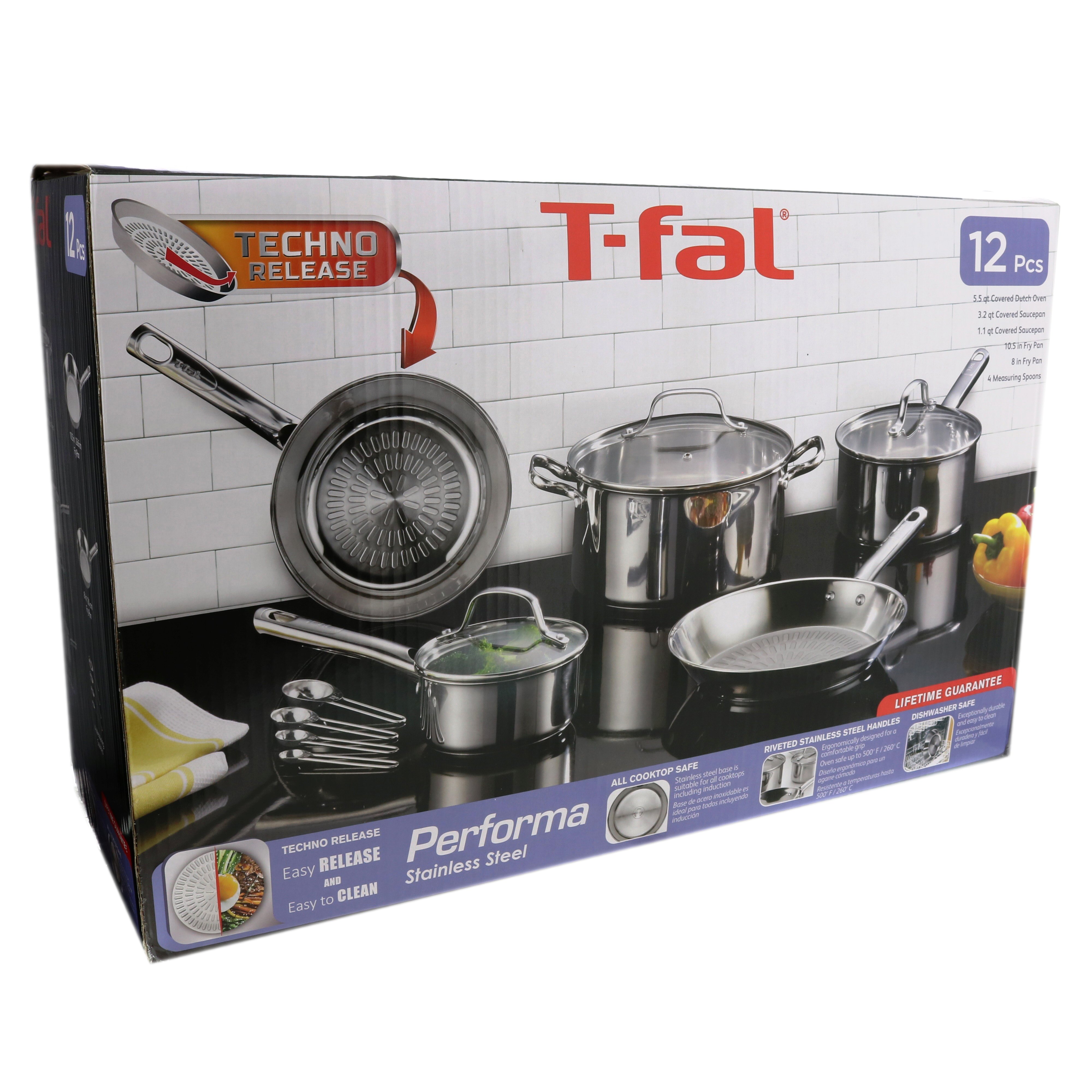 T-fal Performa Stainless Steel Cookware Set - Shop Kitchen & Dining at H-E-B