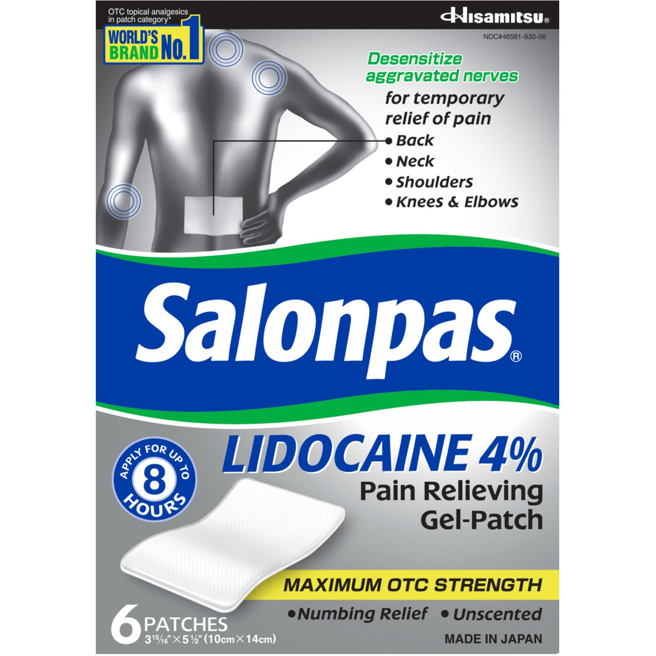 Salonpas Lidocaine 4 Pain Relieving Gelpatch Shop Muscle & joint pain at HEB