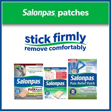 Salonpas Lidocaine 4% Pain Relieving Gel-patch, 6 ct