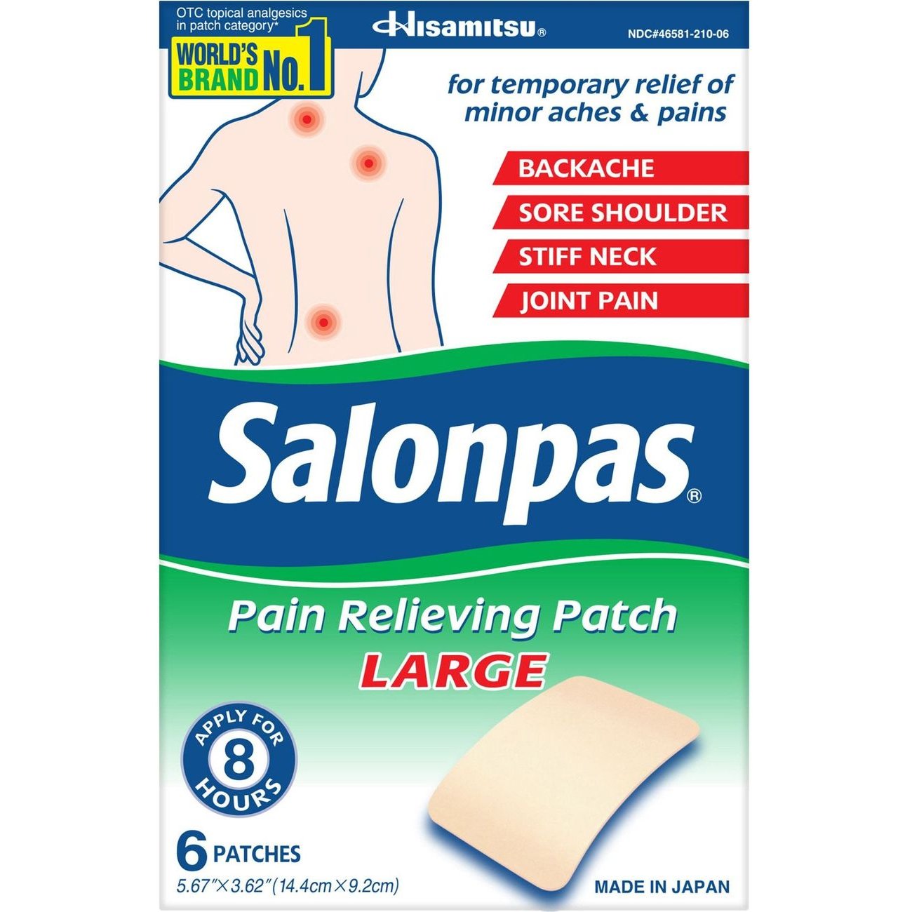 Salonpas Pain Relieving Patch, Large - Shop Muscle & Joint Pain at H-E-B