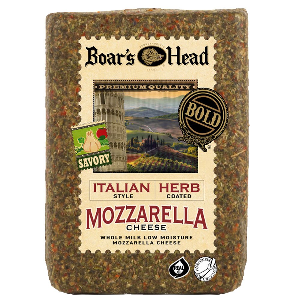 Boar's Head Italian Herb Whole Milk Mozzarella Shop Cheese at HEB