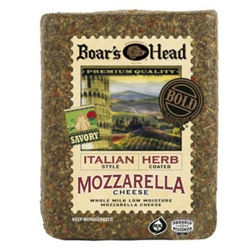 Boar's Head Bold Italian Herb Mozzarella Cheese, Custom Sliced