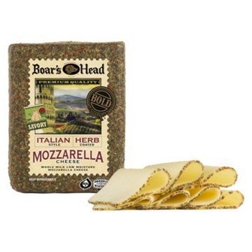 Boar's Head Bold Italian Herb Mozzarella Cheese, Custom Sliced