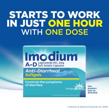 Imodium A-D Anti-Diarrheal Softgels with 2 mg Loperamide HCl