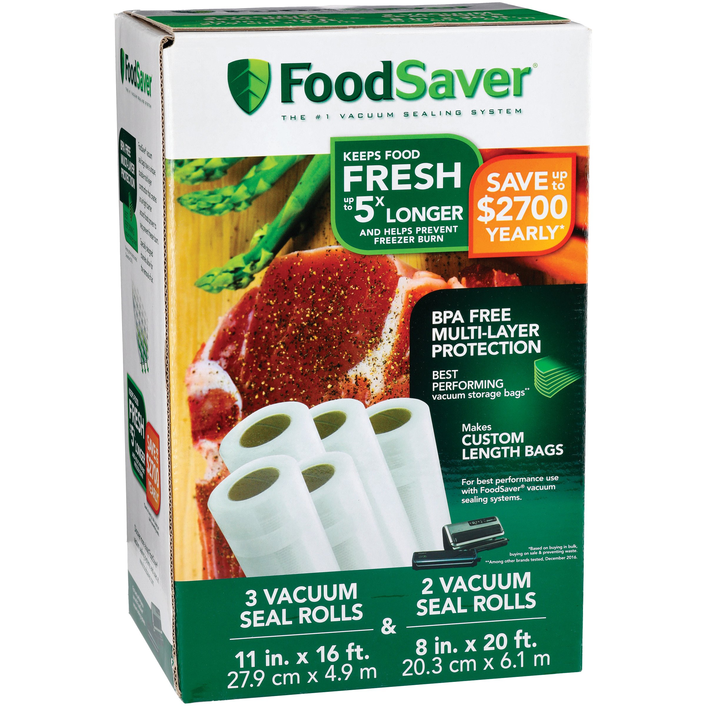 FoodSaver 28 Piece Vacuum Seal Rolls And Vacuum Seal Bags 40 OFF