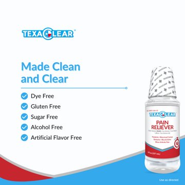 TexaClear Liquid Pain Reliever, 8 oz
