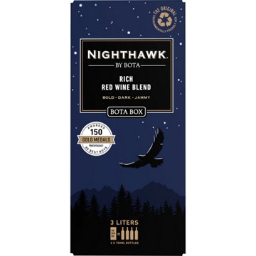 Bota Box Nighthawk Rich Red Wine Blend California Box Wine, 3 L