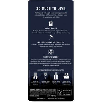 Bota Box Nighthawk Rich Red Wine Blend California Box Wine, 3 L