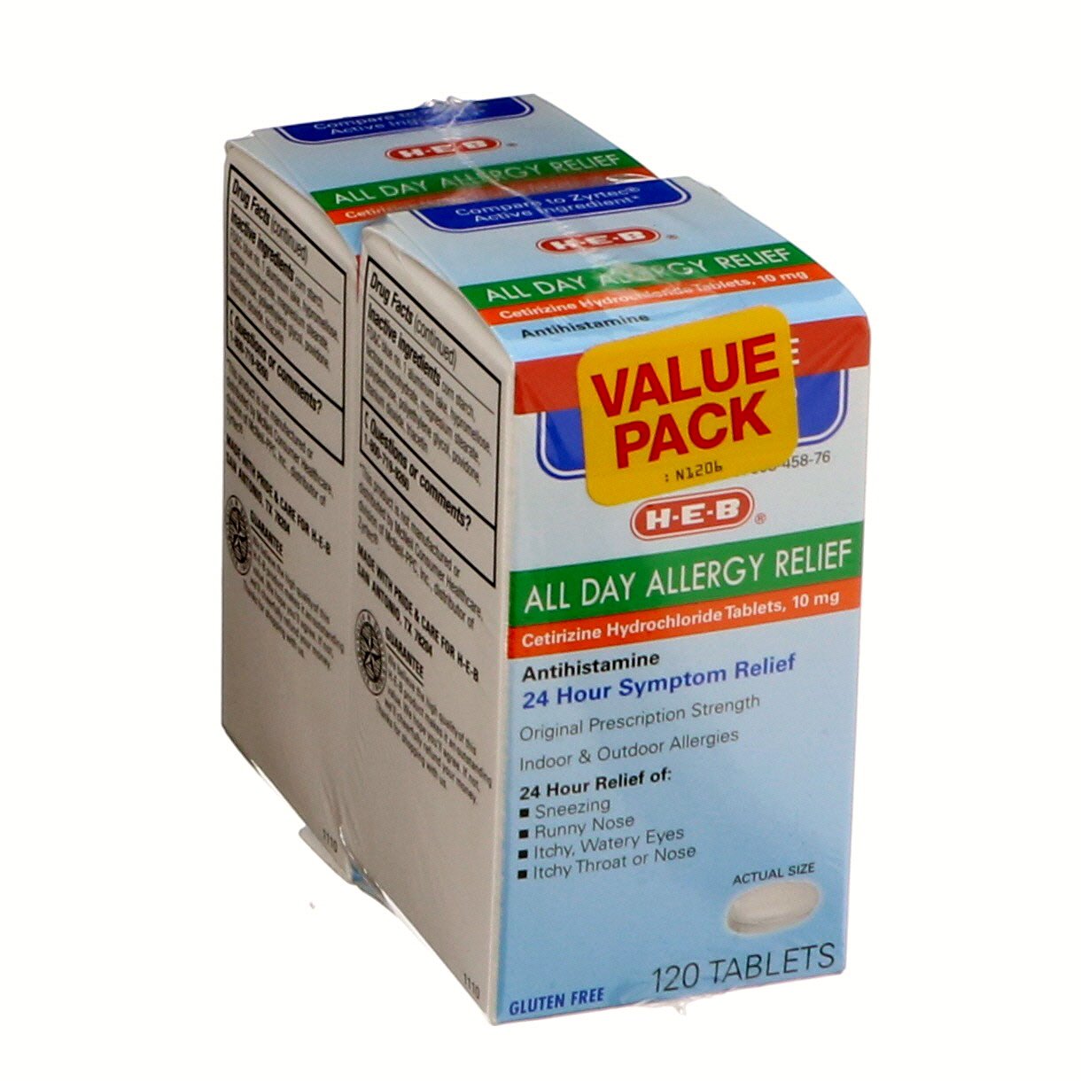 H-E-B Cetirizine Twin Pack - Shop Sinus & Allergy At H-E-B