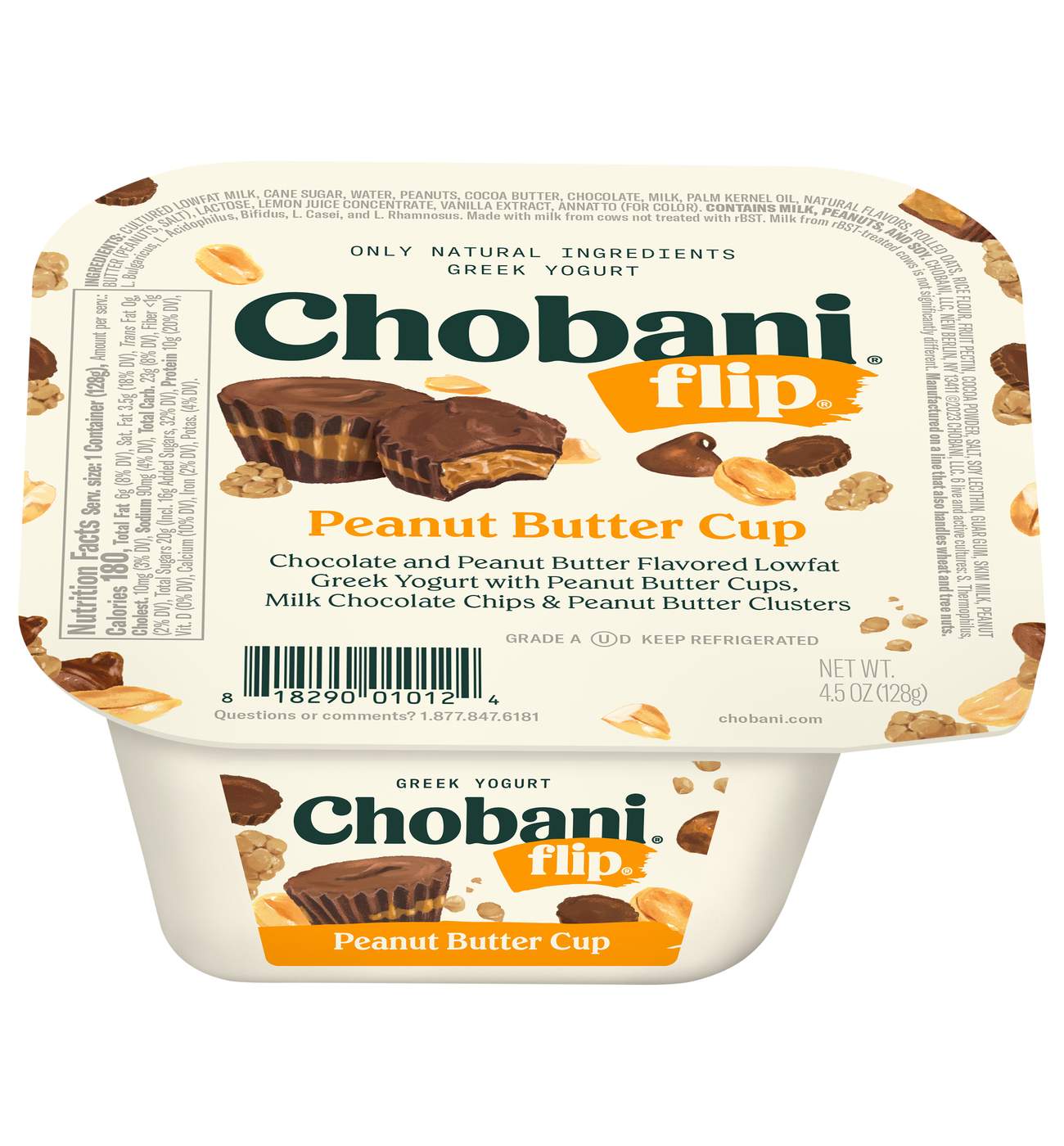 Chobani Flip Low-Fat Peanut Butter Cup Greek Yogurt; image 1 of 2
