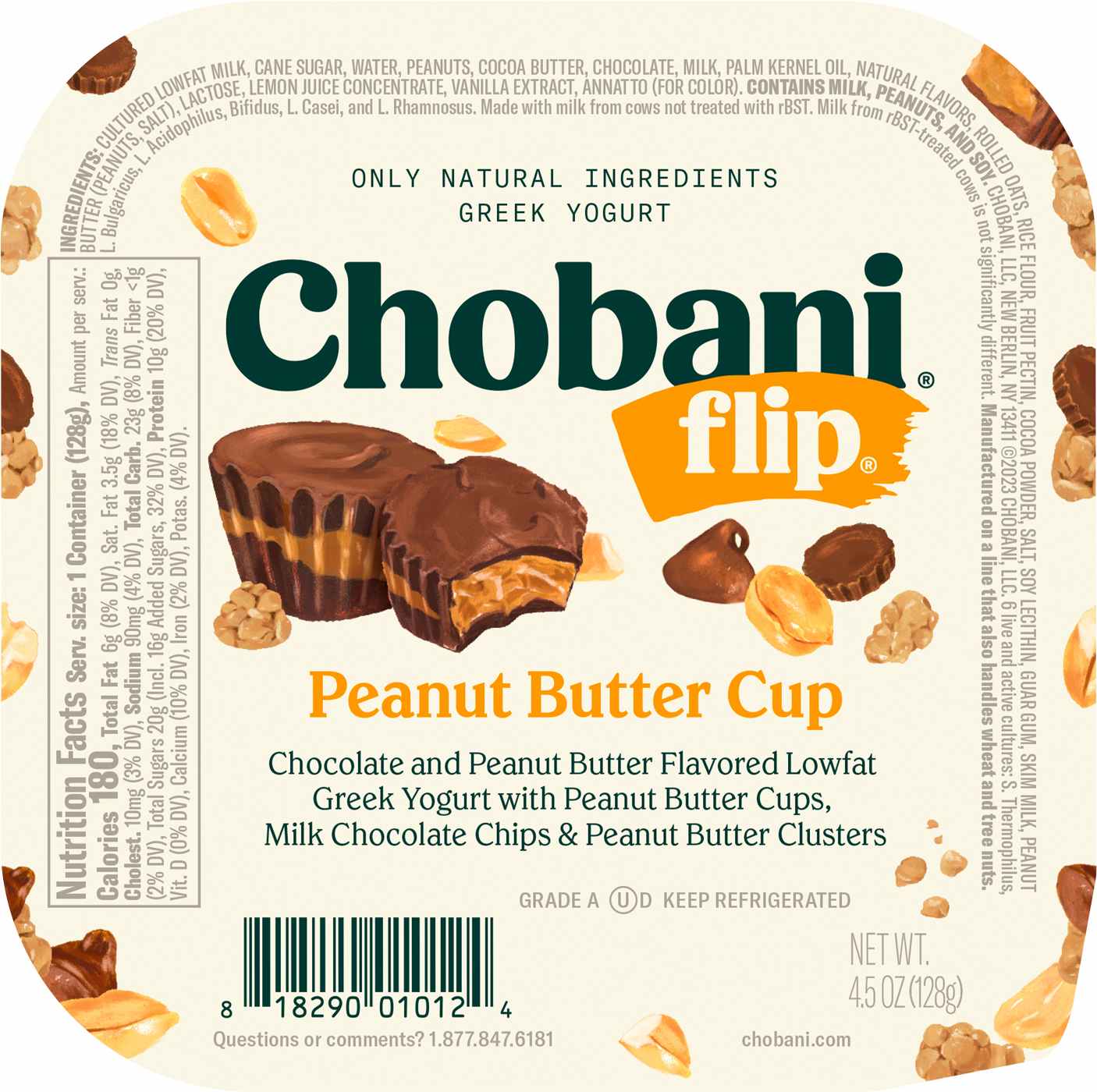 Chobani Flip Low-Fat Peanut Butter Cup Greek Yogurt; image 2 of 2