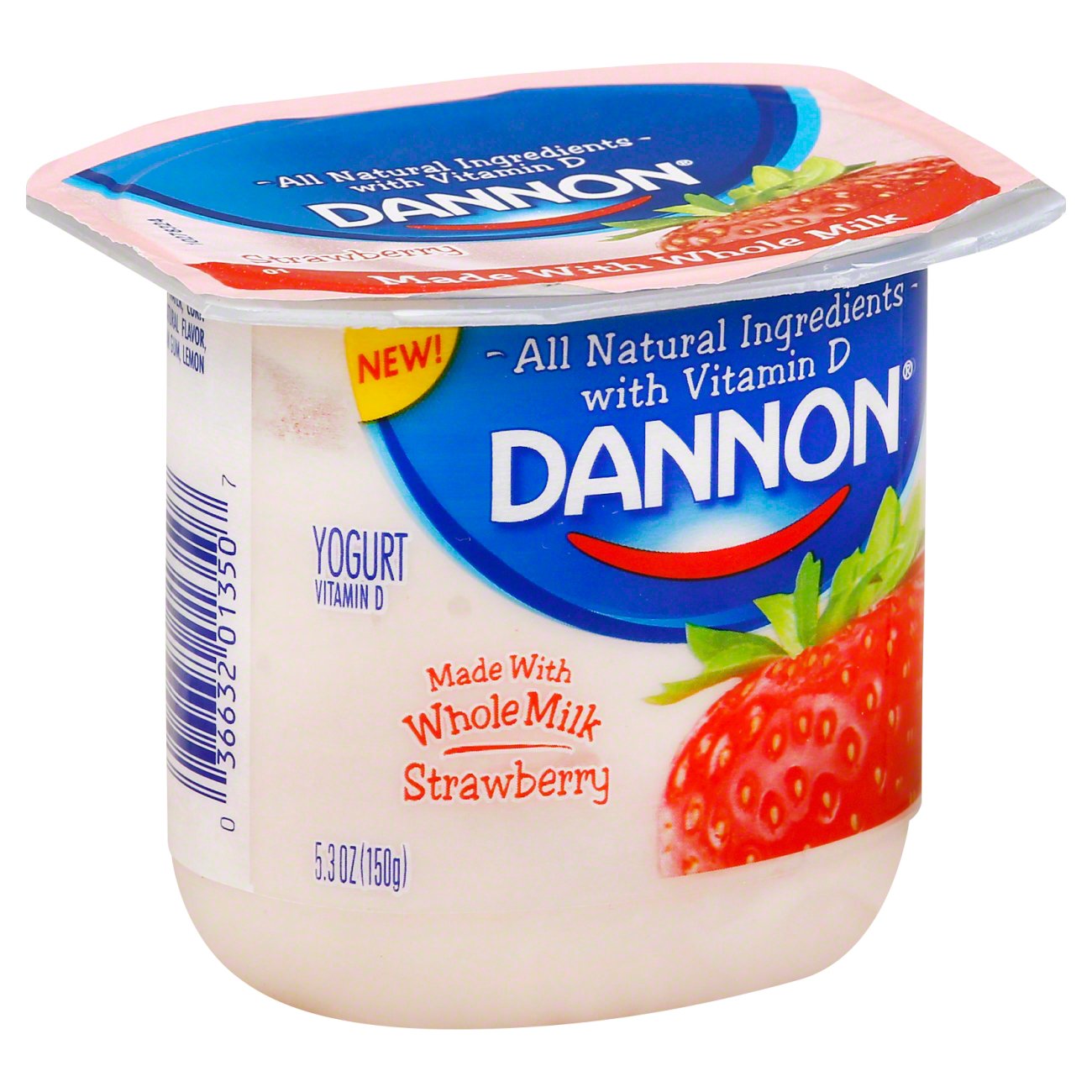 Dannon Stawberry Whole Milk Yogurt Shop Yogurt at HEB