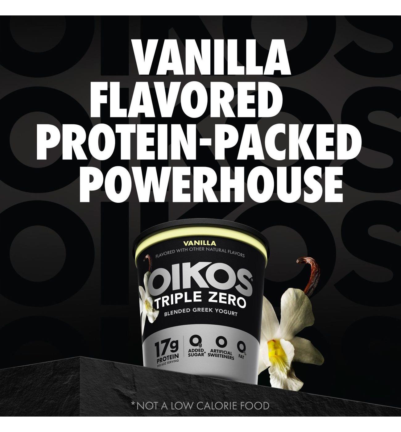 Oikos Triple Zero 17g Protein Greek Yogurt - Vanilla; image 2 of 10