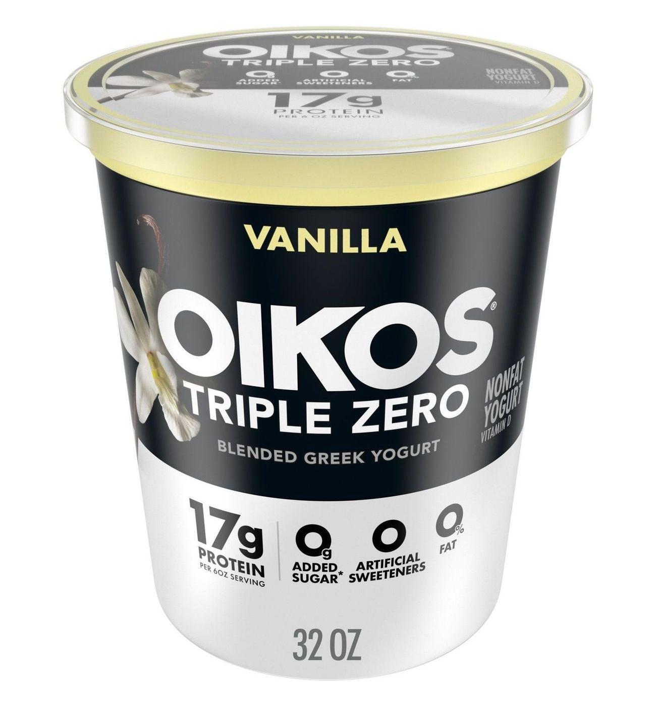 Oikos Triple Zero 17g Protein Greek Yogurt - Vanilla; image 1 of 10