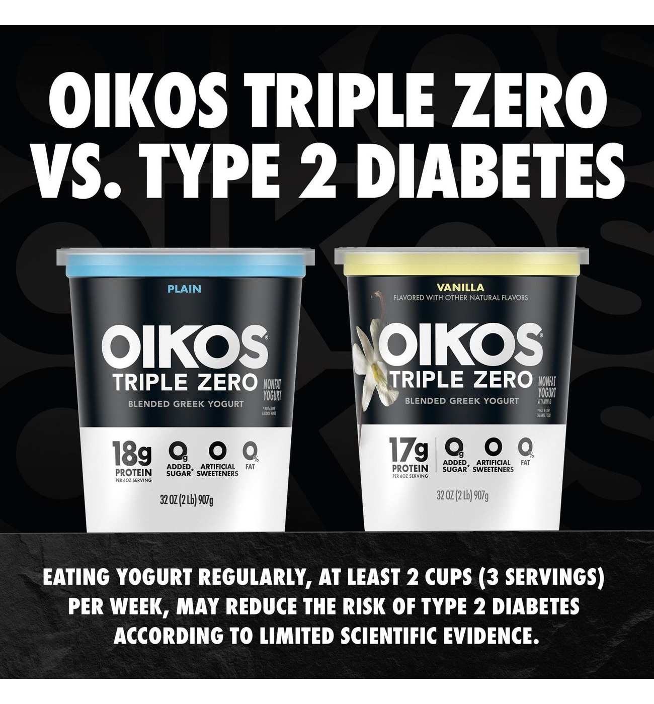 Oikos Triple Zero 17g Protein Greek Yogurt - Vanilla; image 8 of 10