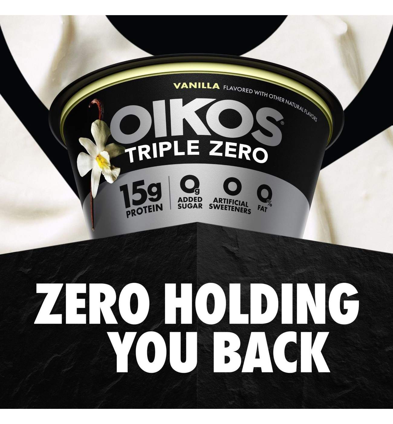 Oikos Triple Zero 15g Protein Sugar Free Blended 4 pk Greek Yogurt - Vanilla; image 5 of 10