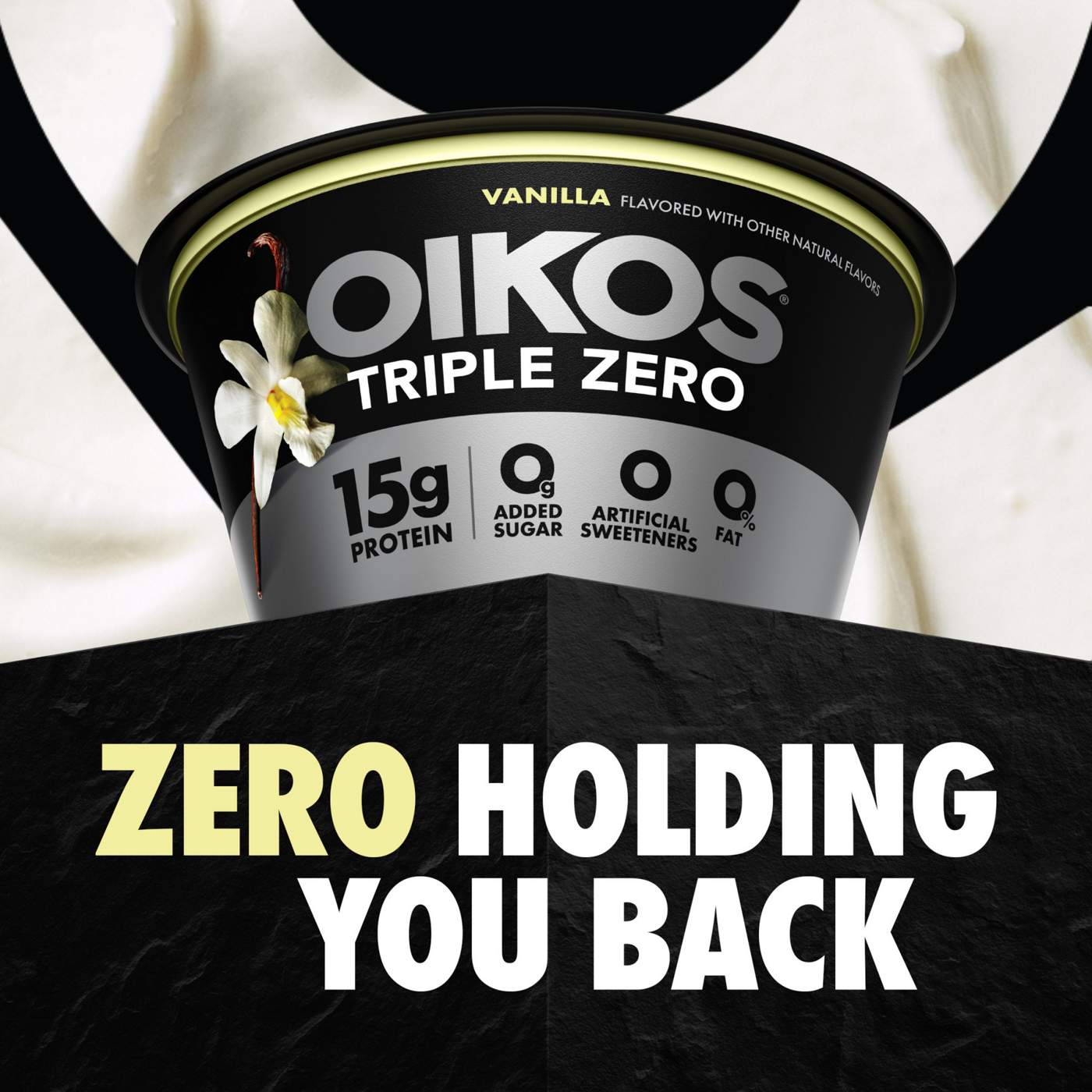 Oikos Triple Zero Greek Yogurt Vanilla 15G Protein, 0 Added Sugar; image 5 of 8
