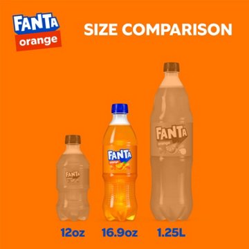 Fanta Orange Soda Bottles 16.9 oz
