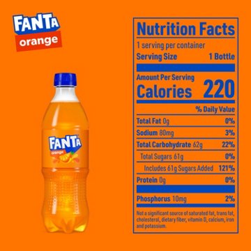Fanta Orange Soda Bottles 16.9 oz