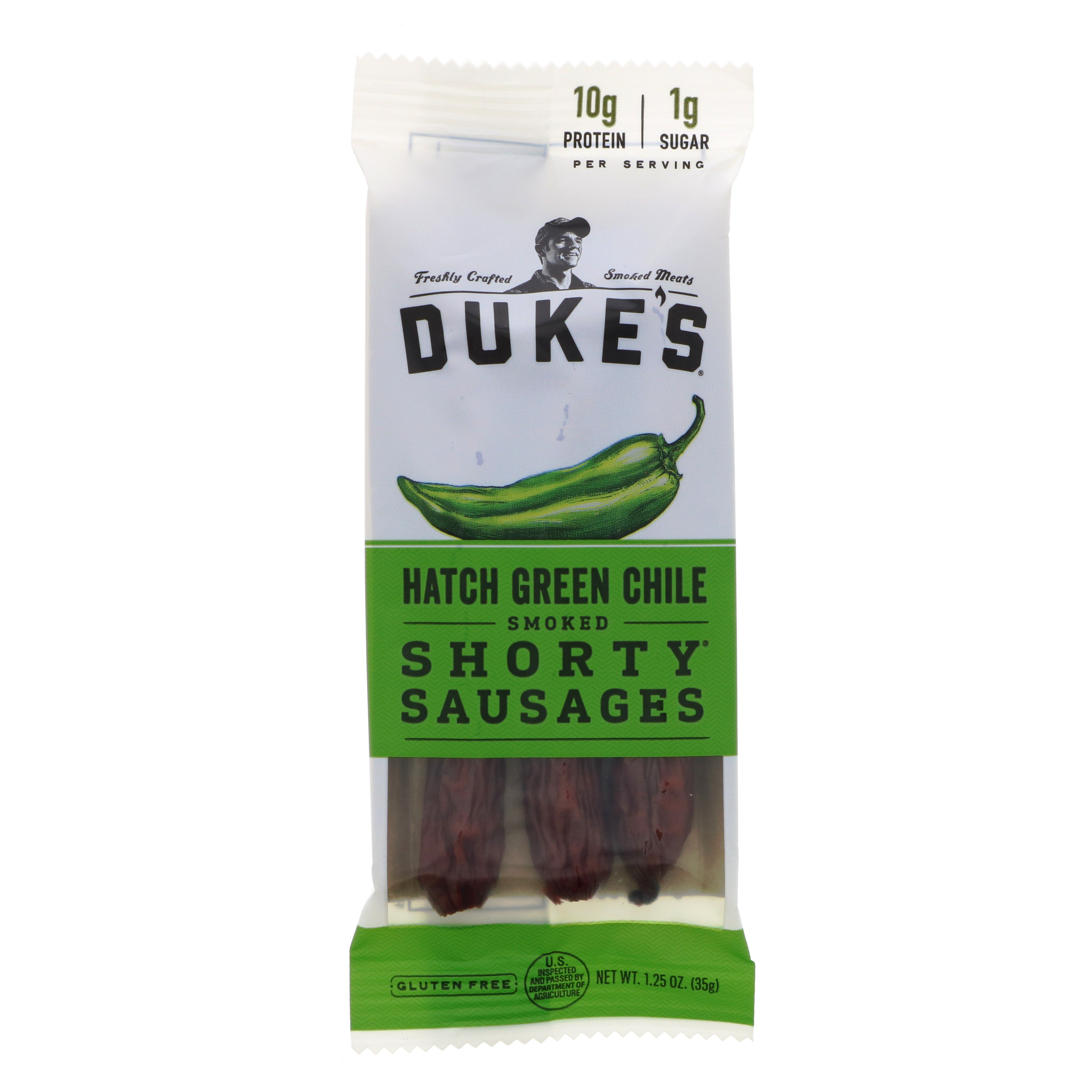 Duke's Gluten Free Hatch Green Chile Smoked Shorty Sausages, 5 oz