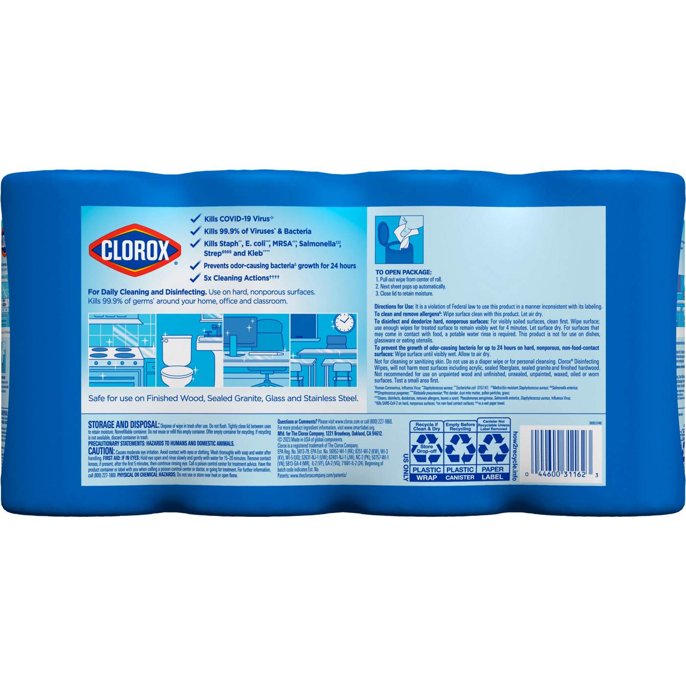 Clorox Disinfecting Wipes Value 4 Pack - Bleach Free Cleaning Wipes; image 8 of 9
