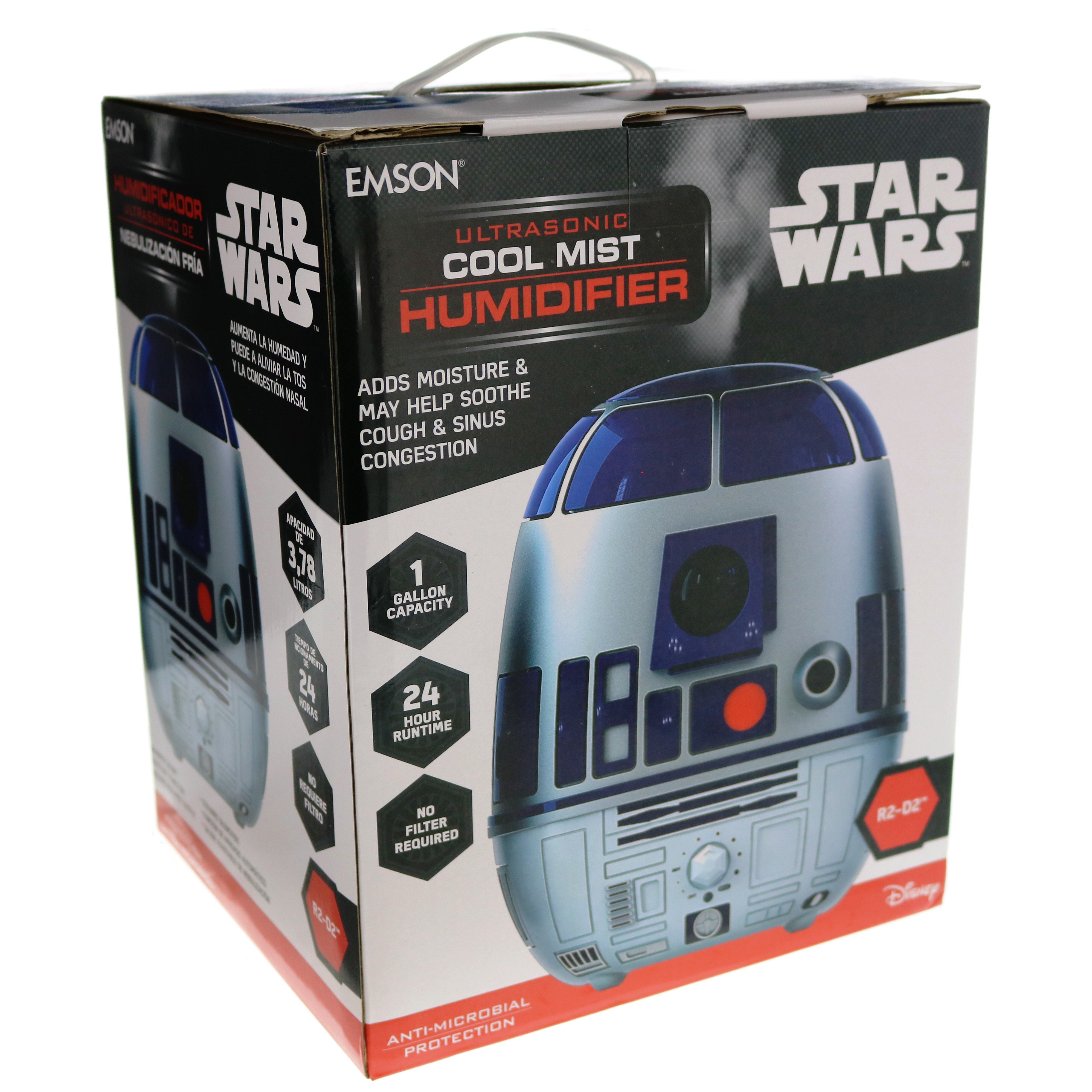 Star Wars R2D2 Ultrasonic Cool Mist Personal Humidifier 5.5". mini  office and home gadget 