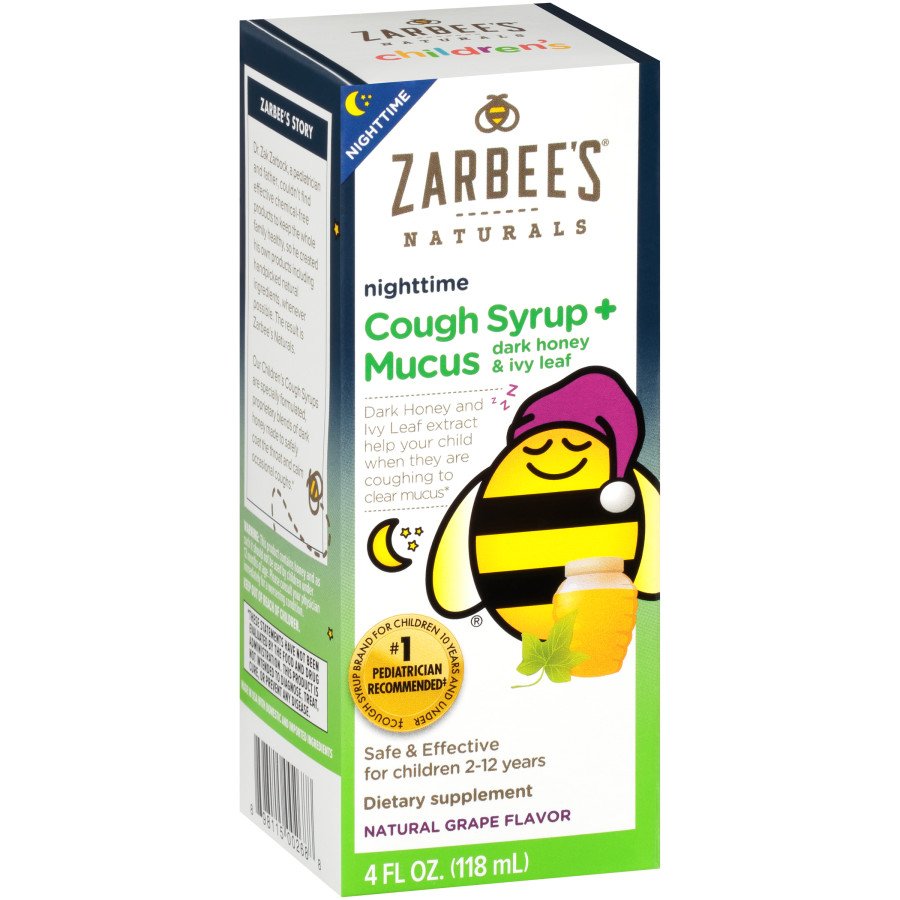 Zarbee S Naturals Baby Cough Syrup Mucus Natural Grape Flavor Shop Cough Cold Flu At H E B