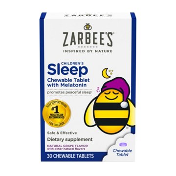 Zarbee's Kids Sleep with Melatonin Chewables - Grape, 30 ct