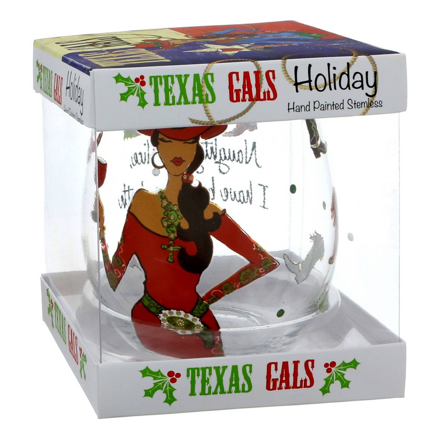 Jay Imports Texas Gals Holiday Stemless Wine Glass, Designs May Vary; image 1 of 3