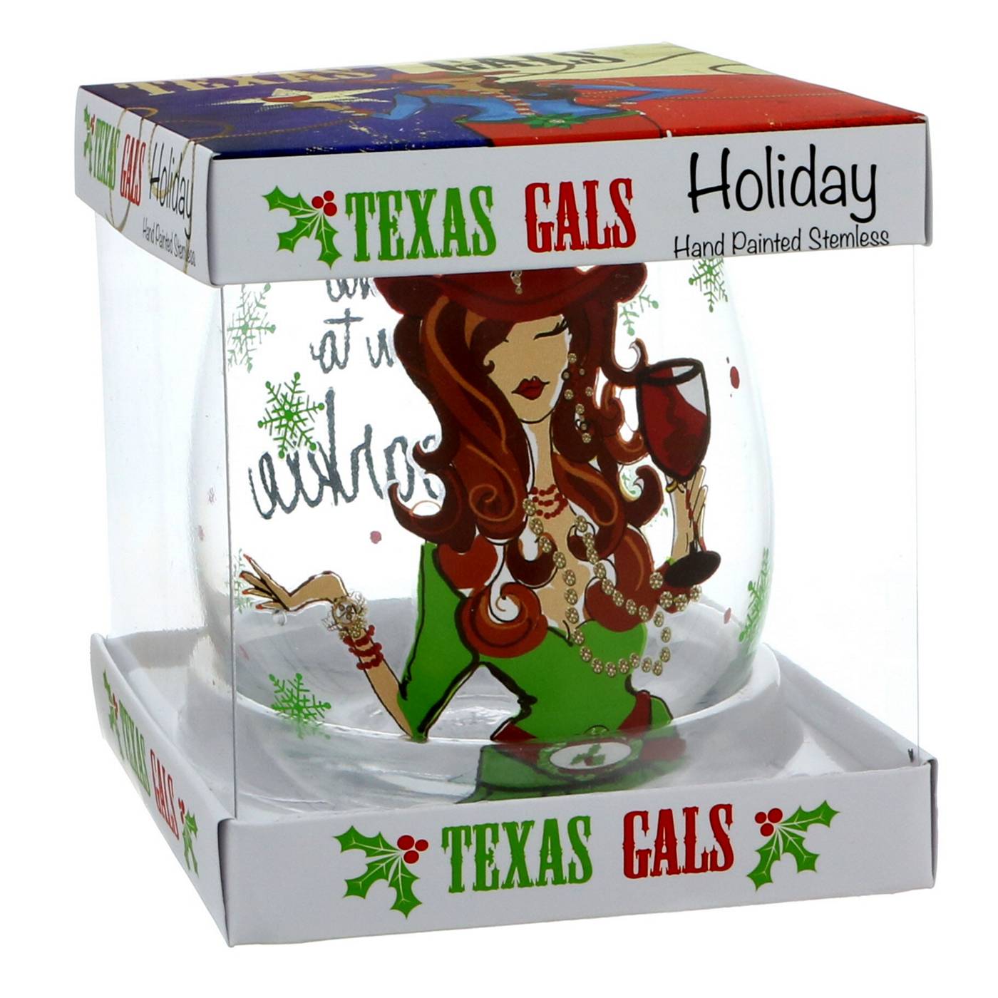 Jay Imports Texas Gals Holiday Stemless Wine Glass, Designs May Vary; image 2 of 3