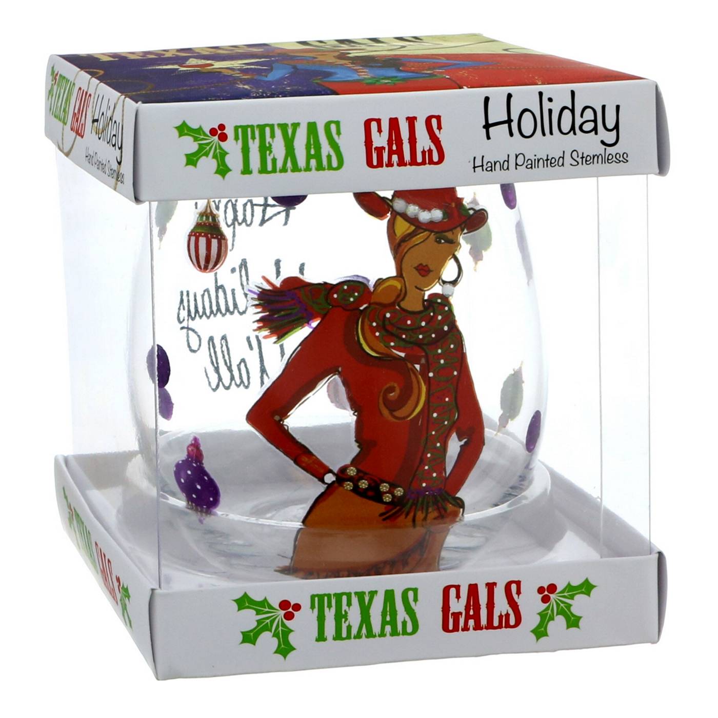 Jay Imports Texas Gals Holiday Stemless Wine Glass, Designs May Vary; image 3 of 3