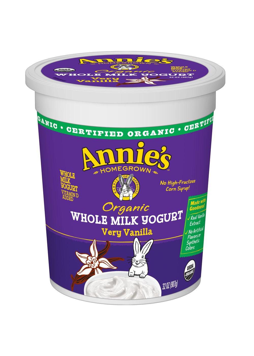 Annie's Very Vanilla Whole Milk Yogurt; image 1 of 2