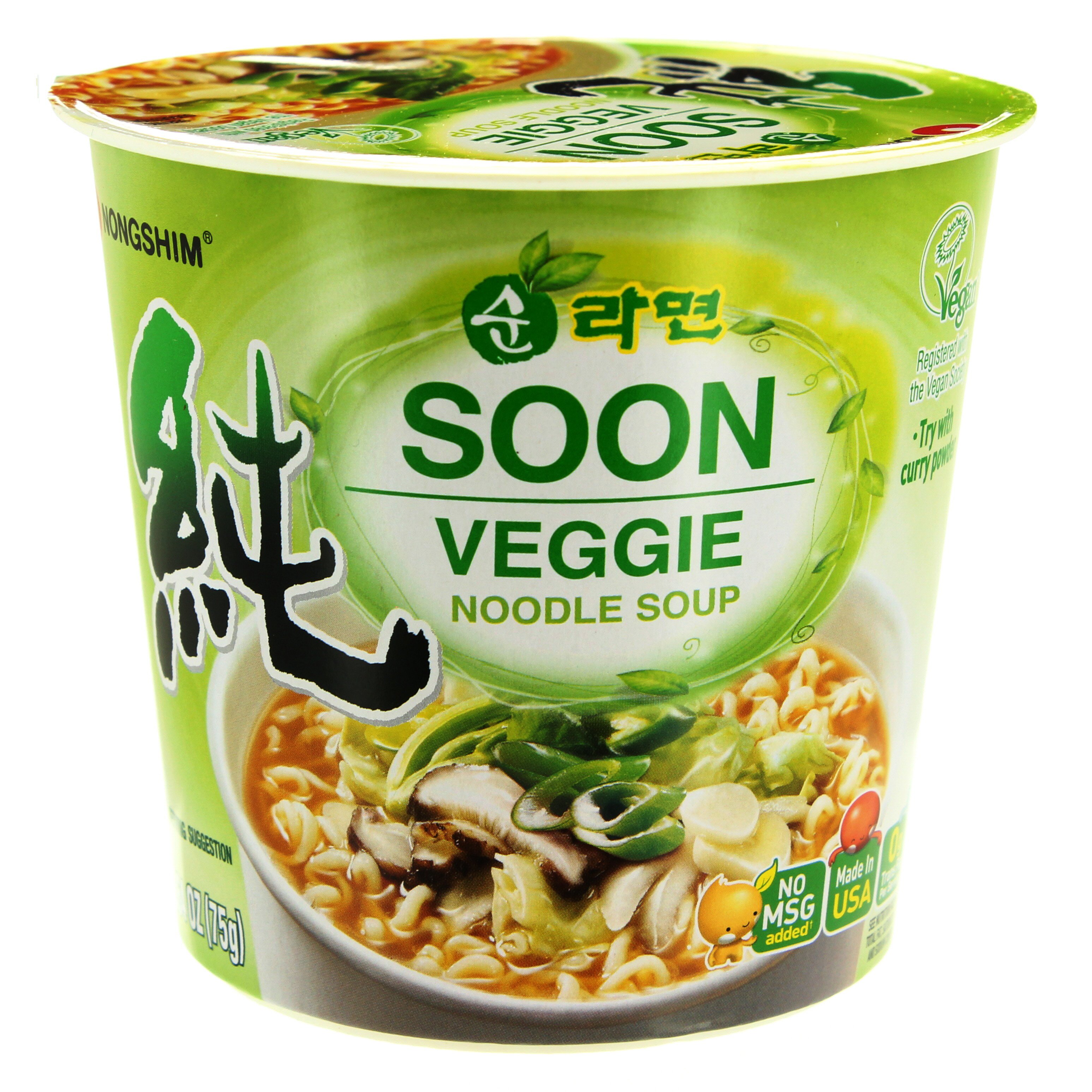 Nongshim Soon Veggie Noodle Soup Cup Shop Soups And Chili At H E B